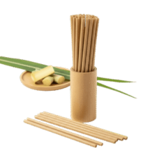 6MM SUGARCANE STRAW W PAPER WRAP (100PCS X PKT)