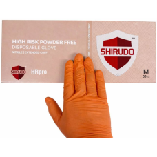 NITRILE ORANGE GLOVE SIZE M 100 PCS X BOX